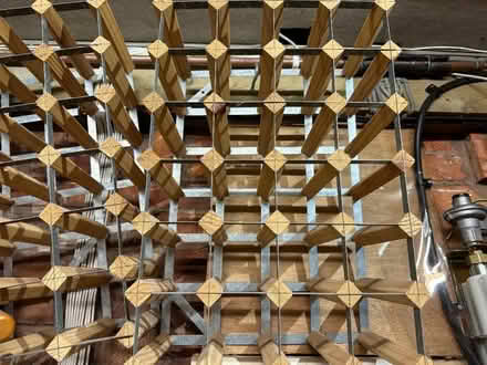 Photo of free Two 24 bottle wood and metal wine racks (Ivy Farm SK11) #1