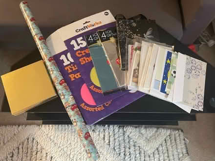 Photo of free various cards/wrap/tissue/crepe (Acton W3) #1