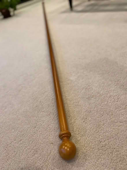 Photo of free 144” wood curtain rod (Emerald Hills) #1