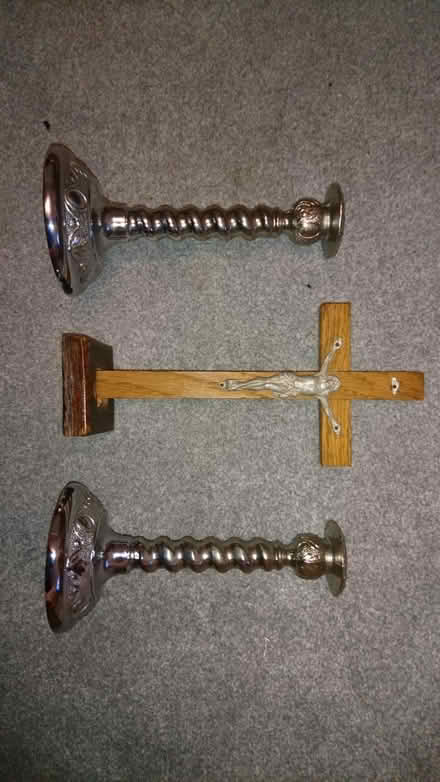 Photo of free Crucifix and Candlesticks (Church Hill North B98) #1