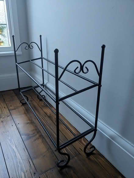 Photo of free Black metal shoe rack (West Bridgford Nottingham) #1