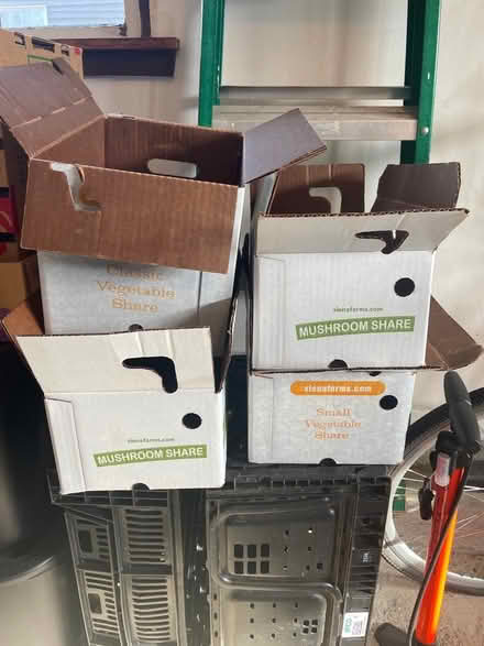 Photo of free Waxed boxes for vegetables or fruit (Reading, off West st) #1