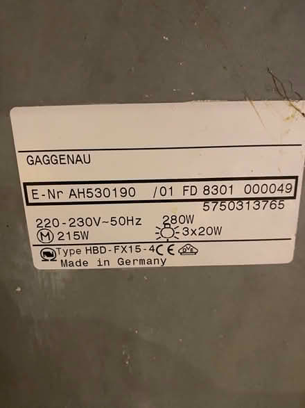 Photo of free Gaggenau Extraction Hood (EX4) #3