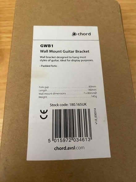 Photo of free πΈ Chord Wall Mount Guitar Bracket (Richmond TW9) #2