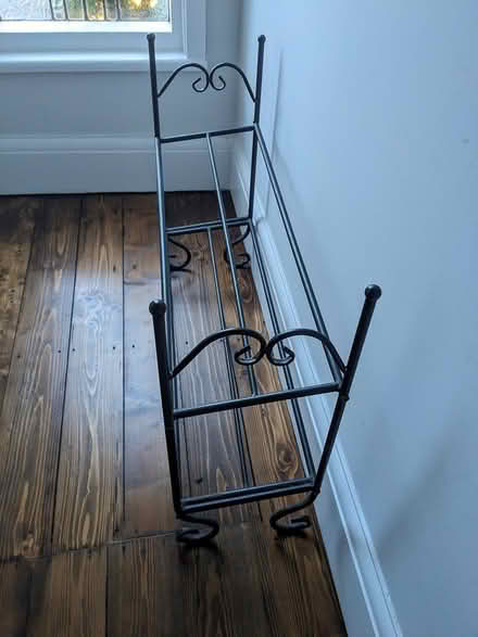 Photo of free Black metal shoe rack (West Bridgford Nottingham) #2