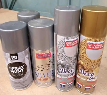 Photo of free Gold & silver paint aerosols (for craft stuff) (Titchfield PO14) #1