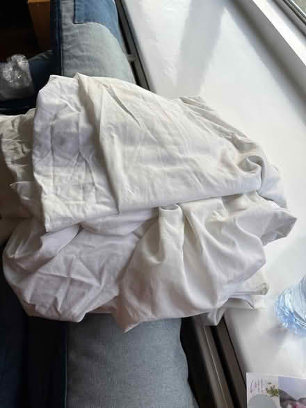 Photo of free Duvet and White bed linen (Ealing Common W5) #1