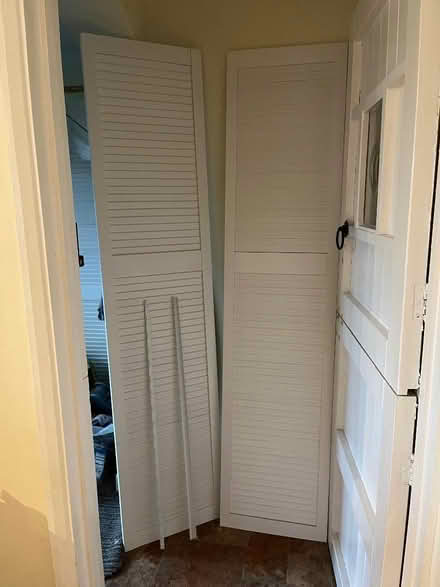 Photo of free White Louvred Wooden Doors (Milbourne SN16) #1