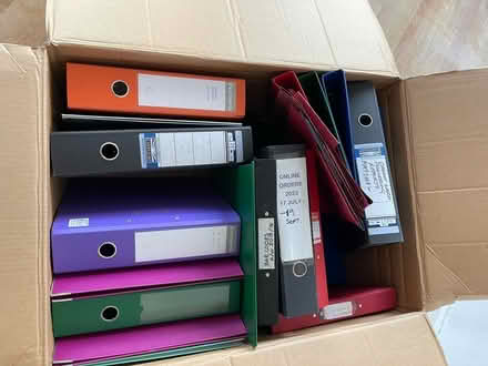 Photo of free Empty lever arch mixed files (Wimbledon SW20) #1