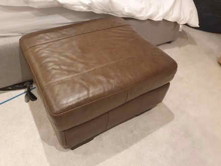 Photo of free 2/3 seater Leather sofa and pouffe (Caversham Heights RG4) #3