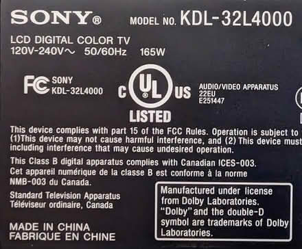 Photo of free Sony LCD Digital Color TV (Eden Prairie) #4
