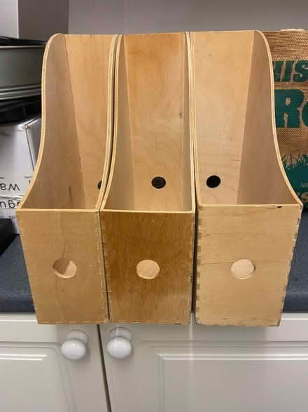 Photo of free 3 x IKEA wooden magazine holders (Bloomfield) #1