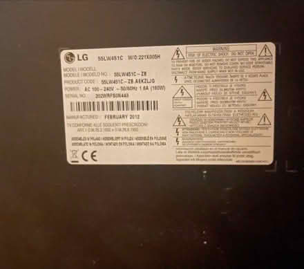 Photo of free 55 inch LG TV no remote (East london) #3