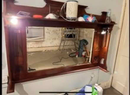 Photo of free Antique headboard with mirror (Hammersmith) #1