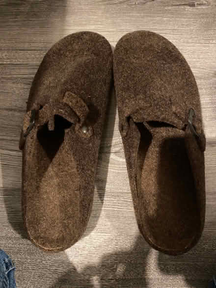 Photo of free Slippers size 9 (dark brown) (Eastwood (G43)) #1