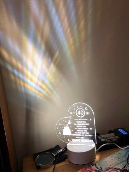 Photo of free 40th birthday diffusing ‘lamp’ + key ring (St Julians AL1) #2