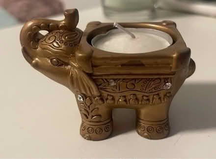 Photo of free Small golden elephant candle holder (Lake Merritt, Oakland) #1
