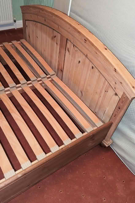 Photo of free King size bed frame. Wood (Alverthorpe WF2) #2