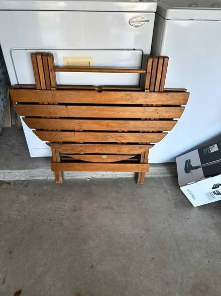 Photo of free Classic folding wood picnic table (Stuart) #1