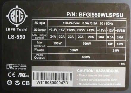 Photo of free BFG Computer Power Supply (Girton) #3