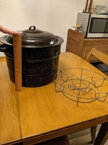Photo of free 2 large enameled steel stock pots - Fremont #2