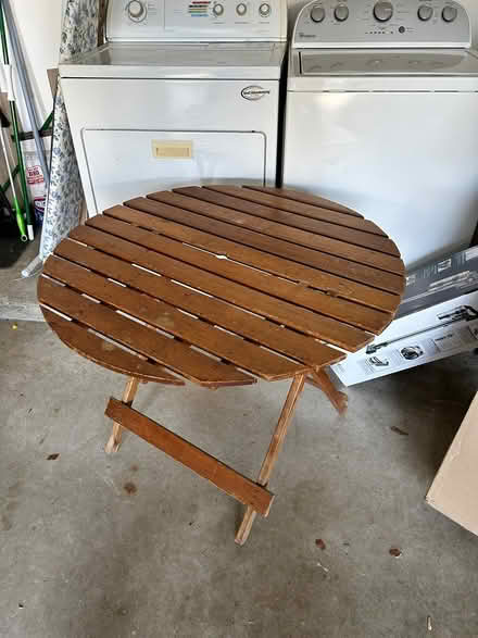 Photo of free Classic folding wood picnic table (Stuart) #2