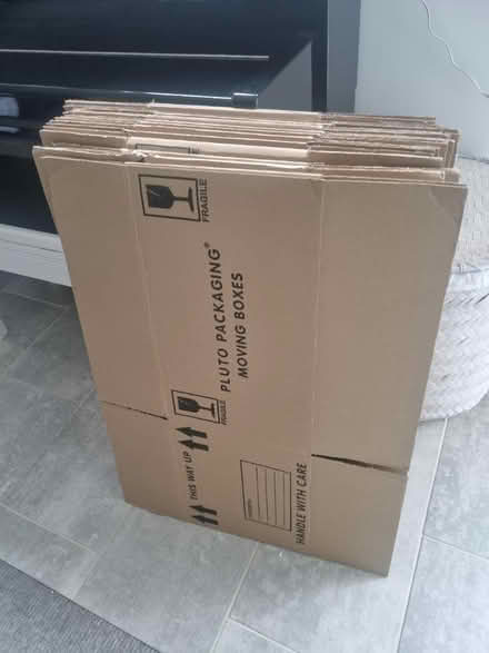 Photo of free 12 cardboard packing / moving boxes (EX33) #1