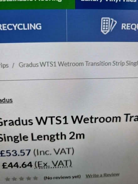 Photo of free Wetroom Tranisition Strip (Dean Row SK9) #1