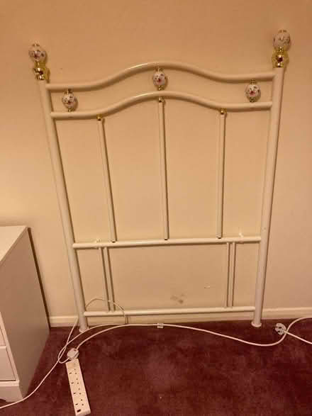 Photo of free Single white headboard. (Bourne PE10) #2