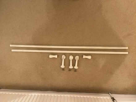 Photo of free Curtain pole white 280cm plus ends. (Belmont SM2) #2