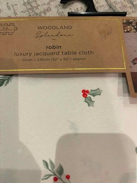 Photo of free Xmas table cloth serving plates (Burpham surrey) #4