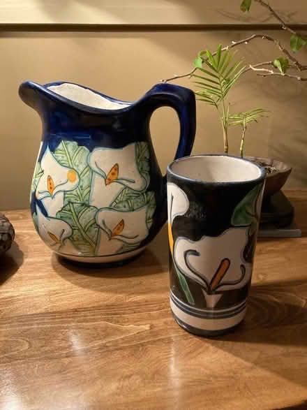Photo of free Ceramic Pitcher and cup (Mount Washington) #3