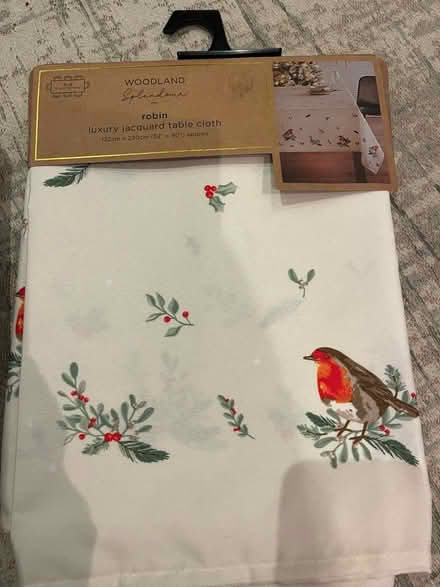 Photo of free Xmas table cloth serving plates (Burpham surrey) #3