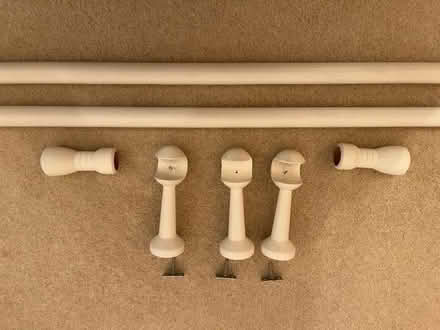 Photo of free Curtain pole white 280cm plus ends. (Belmont SM2) #1