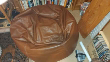 Photo of free Large leather pouffe (Horsham back of station) #1