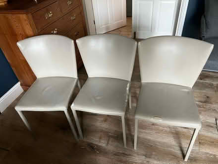 Photo of free 3 Faux Leather dining chairs (Harpenden)