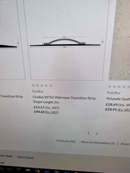 Photo of free Wetroom Tranisition Strip (Dean Row SK9) #2