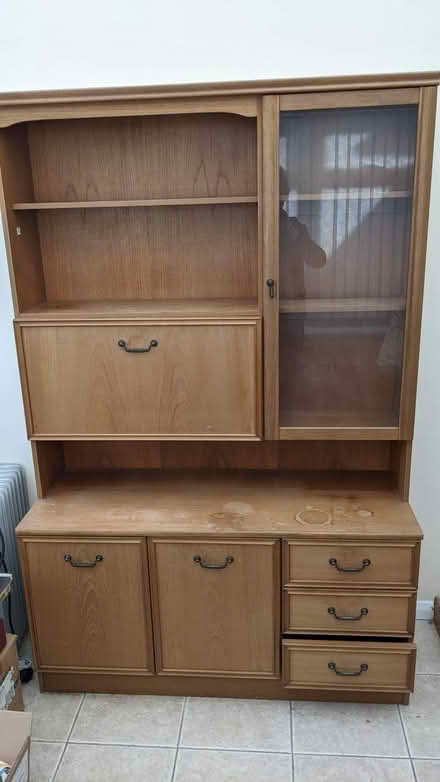 Photo of free 1970s style wall cupboard sideboard display unit (Portchester PO16) #4