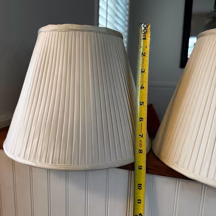 Photo of free Pair of pleated fabric lampshades (West Seattle Admiral) #2