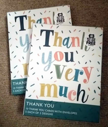 Photo of free 'Thankyou Cards' (Jennyfield HG1) #1