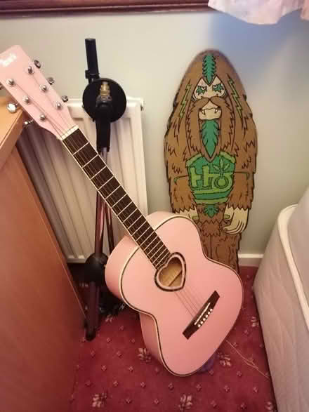 Photo of free Pink half size guitar (AB16) #1