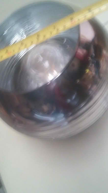 Photo of free Silver glass globe table lamp (IM8) #2