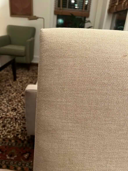 Photo of free Two upholstered dining room chairs (Palisades DC.) #1