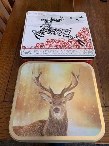Photo of free Metal Reindeer Biscuit Tins (Catford South SE12) #1