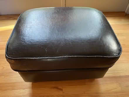 Photo of free Leather ottoman (Los Gatos near downtown) #1