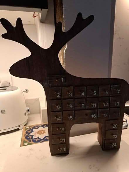 Photo of free Wooden reindeer advent calendar (Dronfield S18) #1