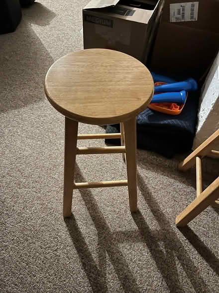 Photo of free Two wooden stools (Glyndon, md) #2