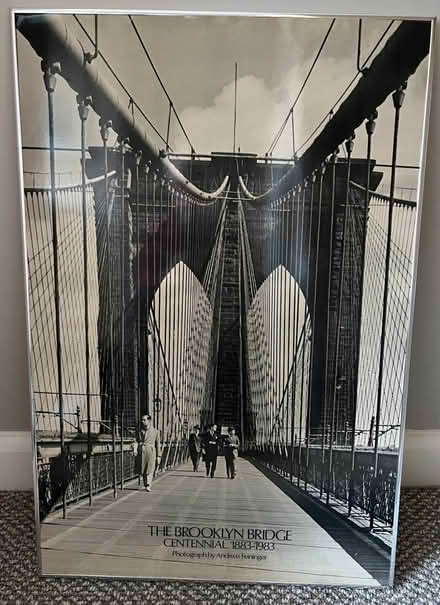 Photo of free Framed Brooklyn Bridge poster (Brookline Village) #1