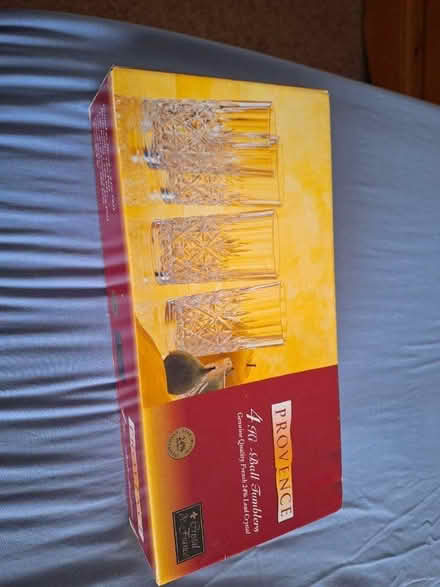 Photo of free 4 hi-ball glasses, unused (Leckhampton GL53) #1