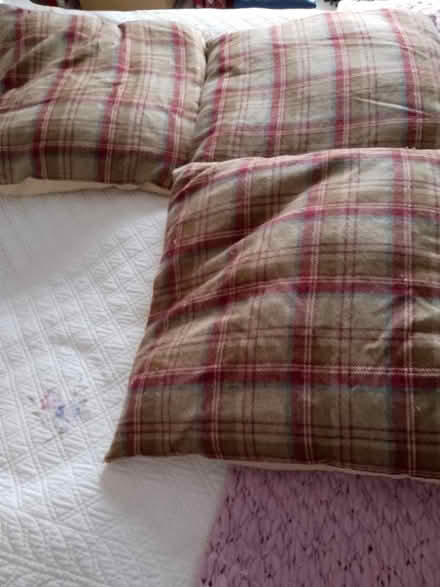 Photo of free 3 Large Tartan Cushions 100% Wool (ME9) #1